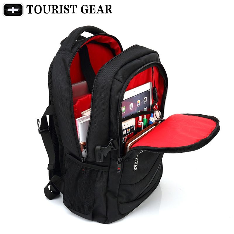 mochila usb Brand Design Men's Travel Bag Man Swiss Backpack Polyester Bags Waterproof Anti Theft Backpack Laptop Backpacks Men