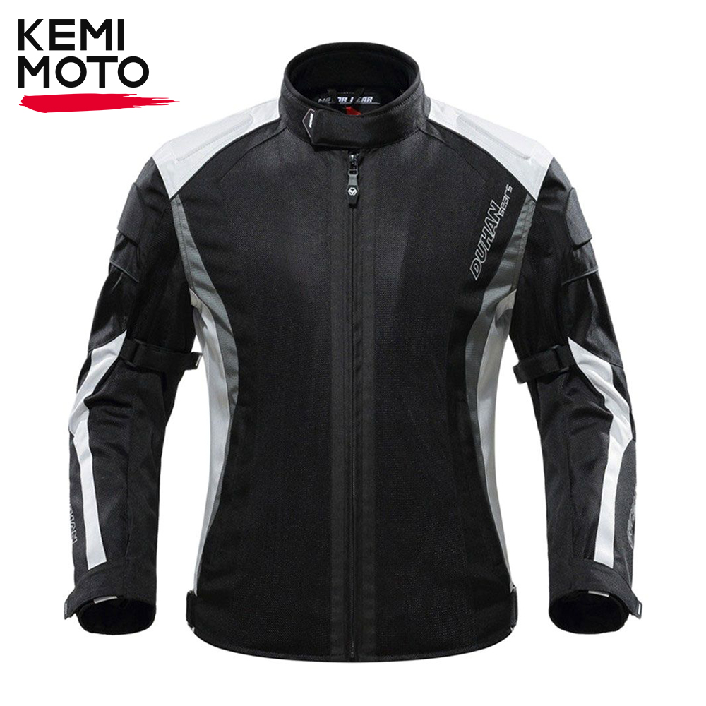 KEMIMOTO Motorcycle Men Jacket Breathable Motocross Detachable Body Protector Moto Chaqueta Mesh Motoqueiro Durable Confortable