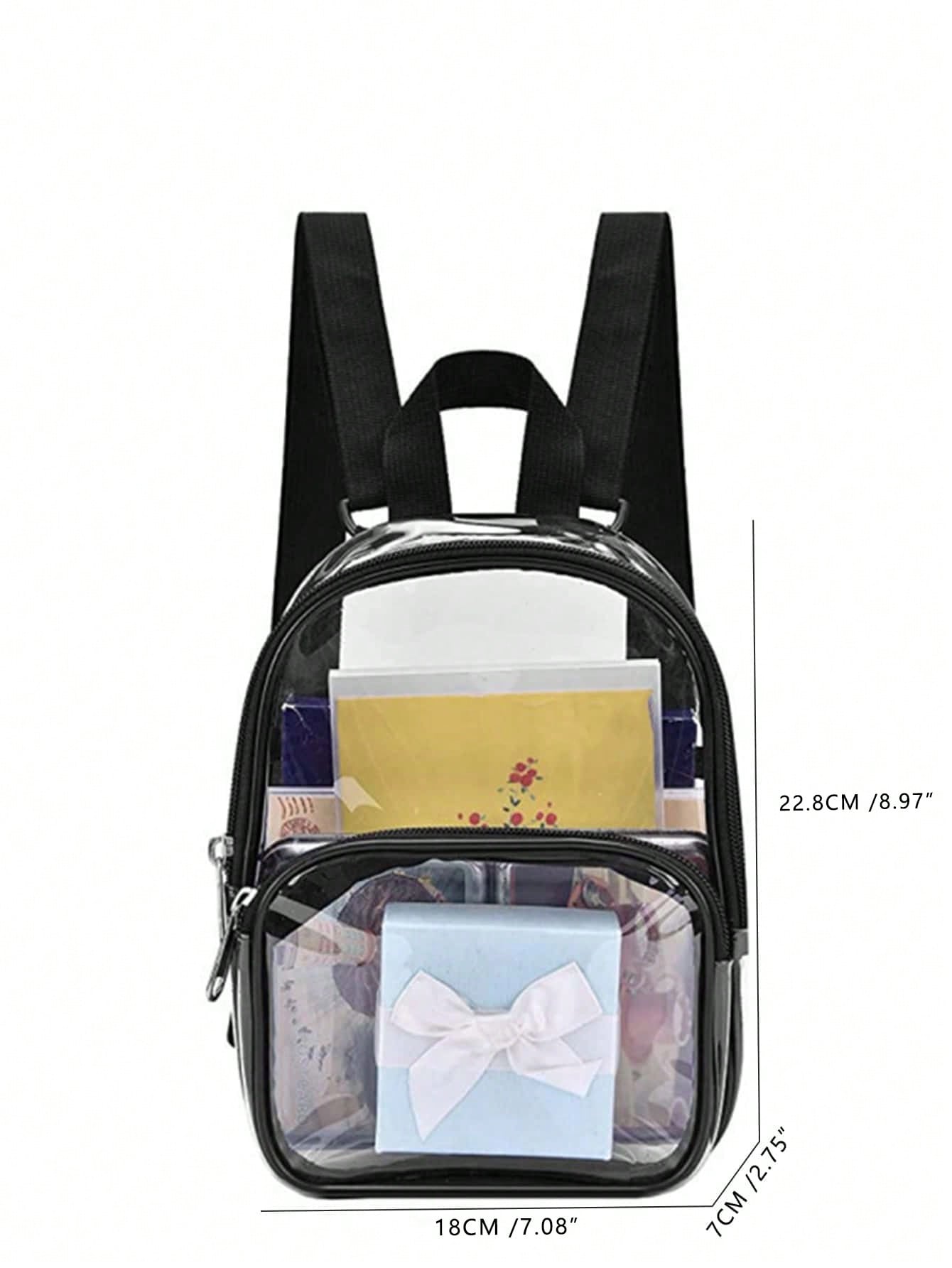 1pc Cute Transparent Multifunctional Children'S Backpack, Suitable For Girls, Boys, Primary School Students, Daily Outdoor Trave