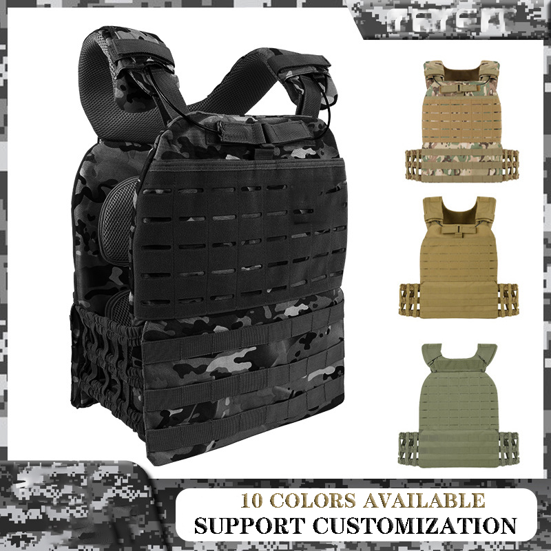 Adjustable Military Tactical Molle Plate Carrier Airsoft Vest Weight Bearing Crossfit Training Gear Hunting Combat Body Armor