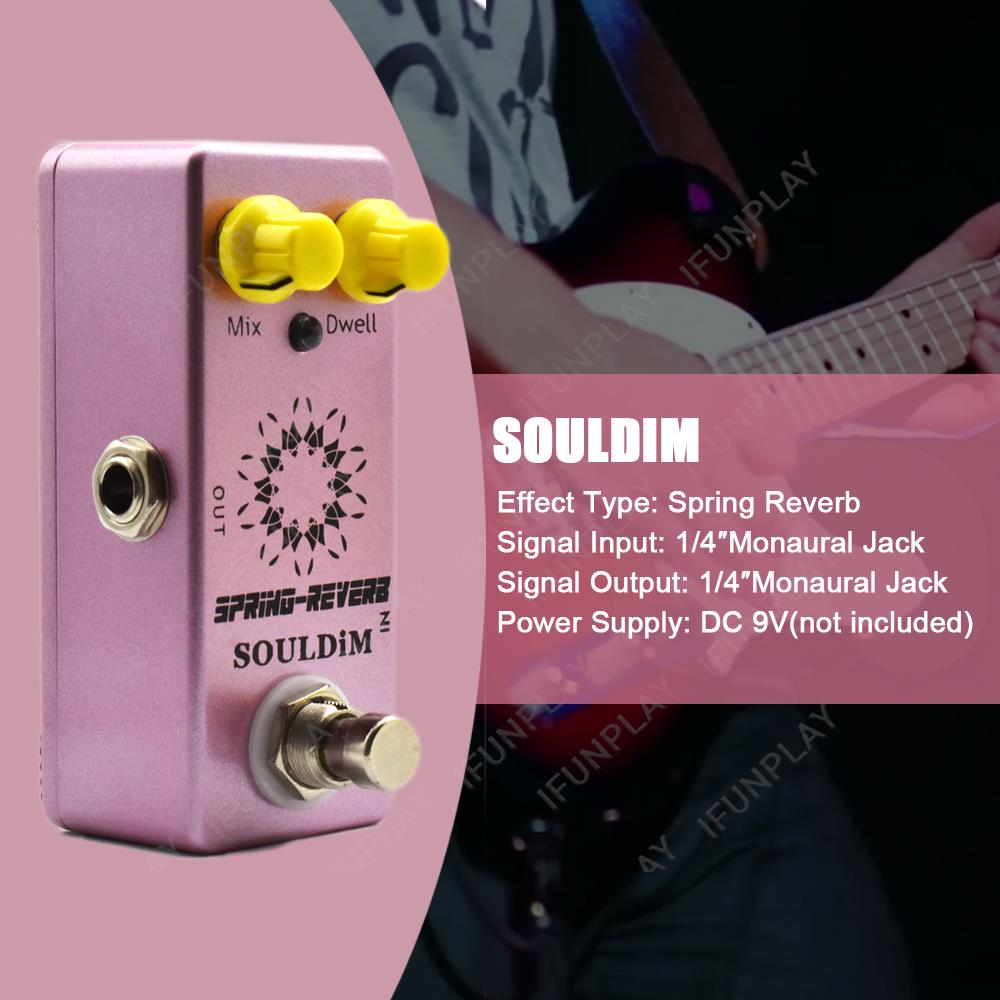 SoulDiM Mini Electric Guitar Pedal Overdrive/Booster/Delay/Pramp/Reverb/Noise Reduction/Analog Delay Effect Pedal