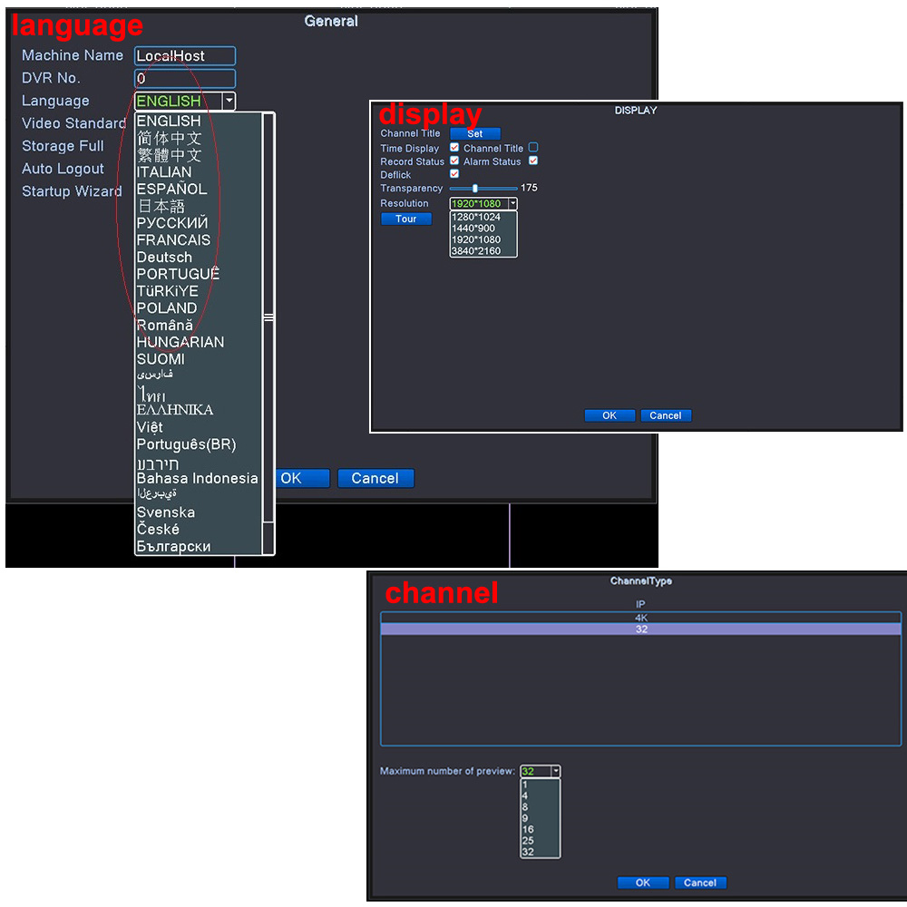 4K 32CH 5.0MP 1080P H.265/H.264 NVR Board Video DVR Recorder Security Surveillance HI3536C 2 SATA Ports Audio Out