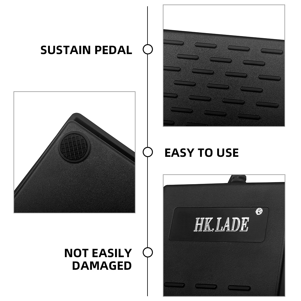 Keyboard Pedal Professional Sustain Foot Pedal 635mm Nonslip Electric Piano Sustain Pedal