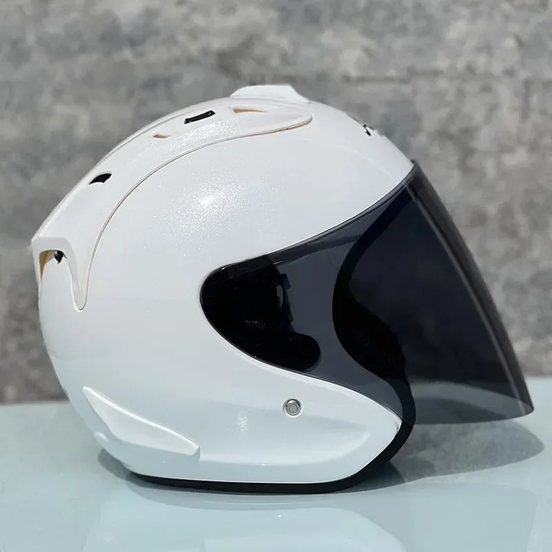 Ram4 Glossy White Half Men and Women Motorcycle Off-Road Summer Helmet Downhill Racing Mountain Cross Casco Capacete