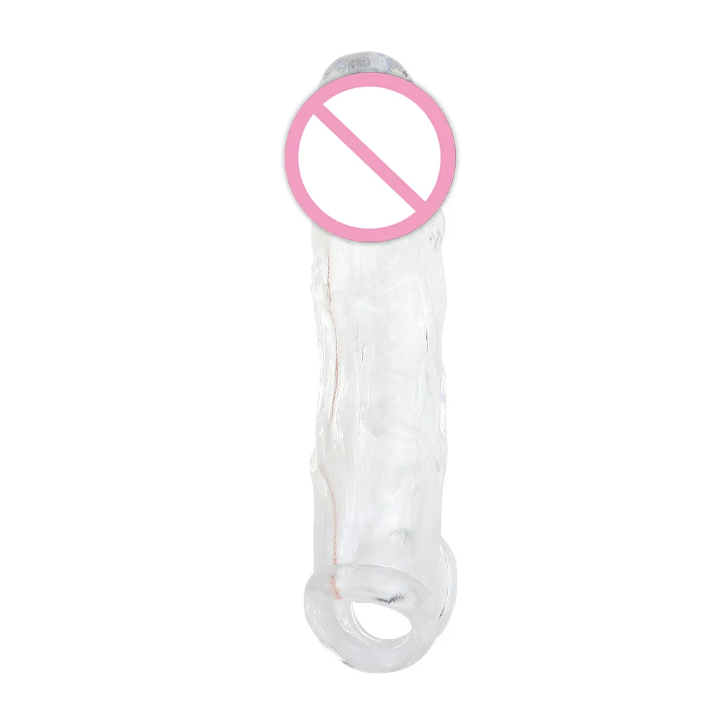 Realistic Condoms For Men Reusable Penis Sleeve For Male Extender Dildo Enhancer Enlargement Condom Male Cock Sex Toys
