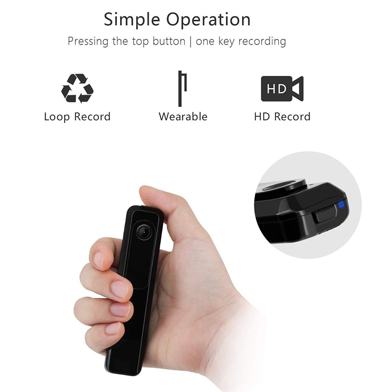 Portable Body Camera Mini Digital Camera HD 1080P Micro Voice Recorder Video Loop Recording Mini Camcorders Small Cam Sport DV