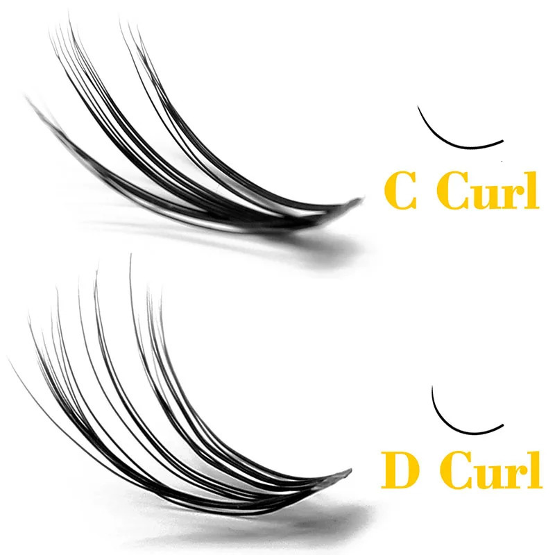 Kimcci 60 Bundles Mink Eyelash Extension Natural 3D Russian Volume Faux Eyelashes Individual 20D Cluster Lashes Makeup Cilia 240624