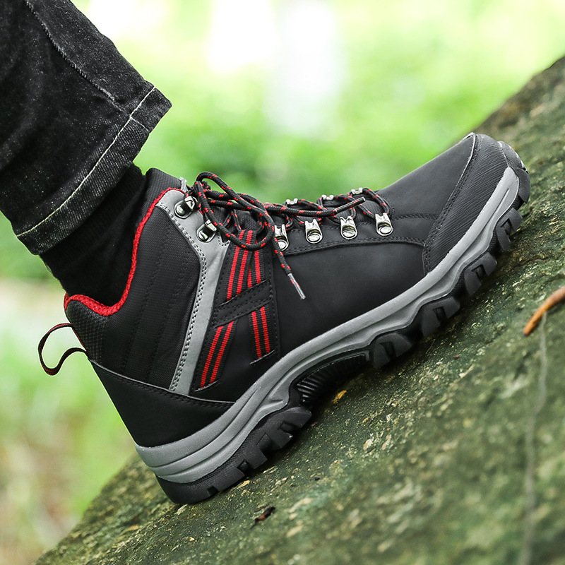 Size Hiking Large Shoes Men High Top Outdoor Sneakers Non Slip Wear Casual S Ddmysaturn