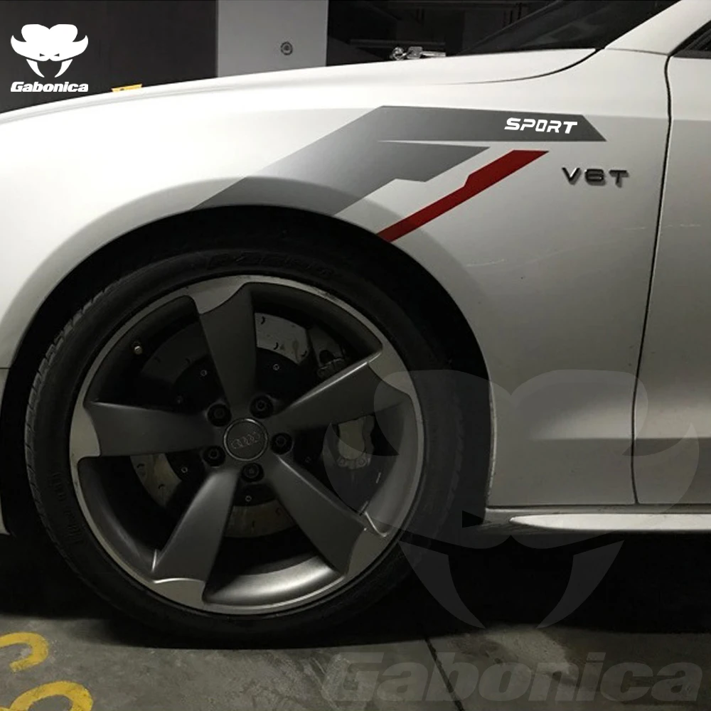 2 Pcs Wheel Eyebrow Car Sticker For Audi Volkswagen VW Ford BMW Toyota Honda Benz Renault Auto Body Decal Car Tuning Accessories