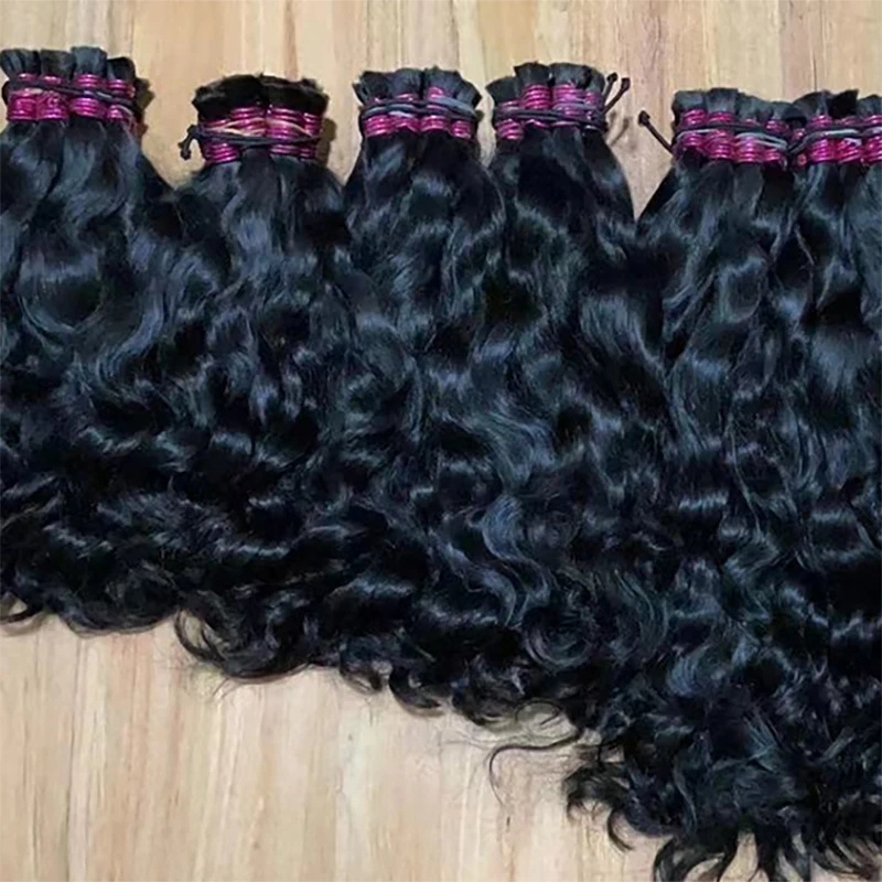 Raw Virgin Original Human Hair Bulk For Braiding Mega No Weft Human Braiding Hair Natural Vietnamese Bulk Hair Extensions