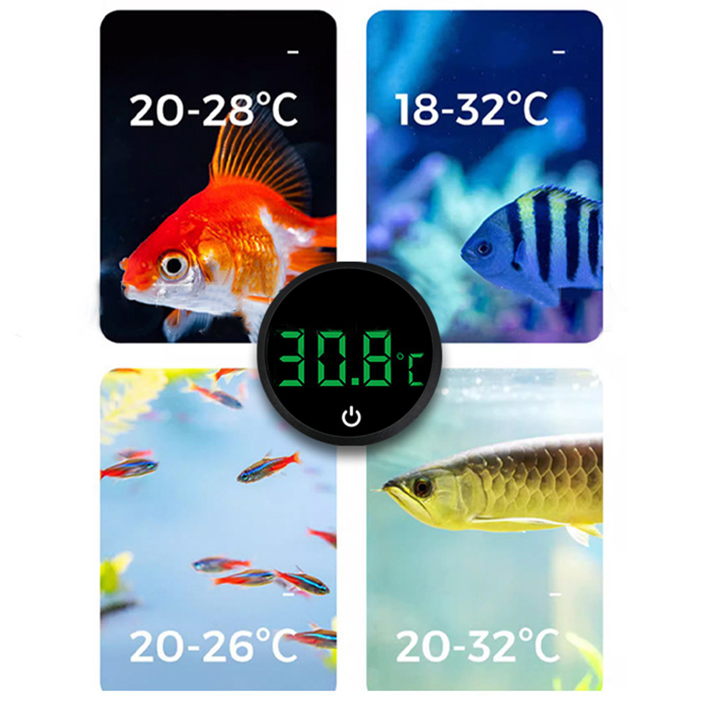 Aquarium Temperature Fish Tank Thermometer With LED Display Digital Thermometer For Aquarium Terrarium Amphibians Reptiles