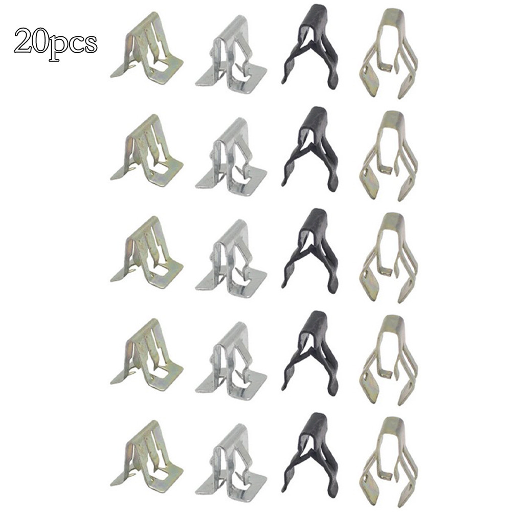 20X Car Center Console Dashboard Clip General Instrument Panel Metal Rivet Instrument Panel Fastener Clips