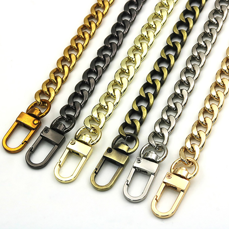 Steel Bag Chain - 9mm Metal Detachable Replacement Shoulder Crossbody Bag Strap for Handbag Bag Belt Handle Heavy Strong