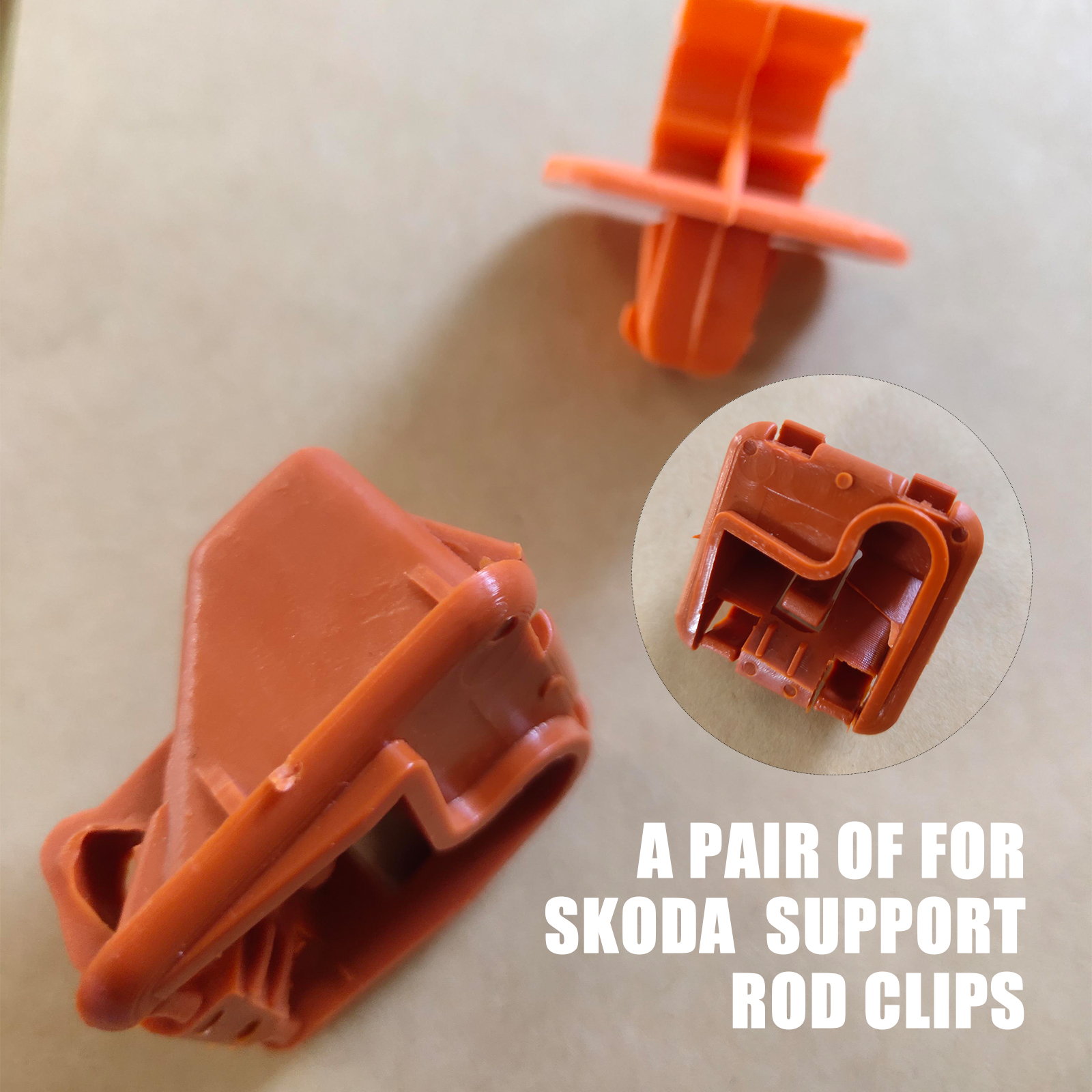 1U0823570A 1set/pack Plastic Car Roomster Hood Bonnet Rod Stay Bracket Buckle Clip For Skoda Fabia Octavia MK2 2004-2012 2013
