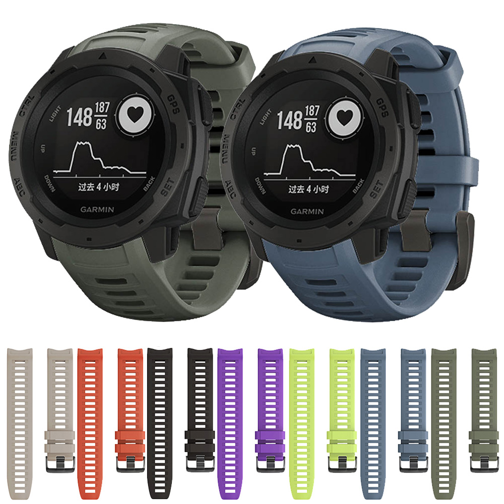 Silicone Strap For Garmin Instinct/Esports/Tactical/Tide Solar Accessories Band Smart Watchband Quick Fit Wristband Belt Correa