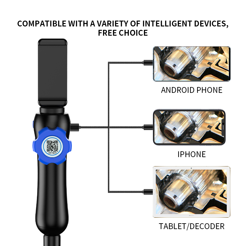 HD 1080P Mini Endoscope Camera Waterproof Endoscope Borescope Adjustable Industrial Steerable Endoscope for iPhone Android PC