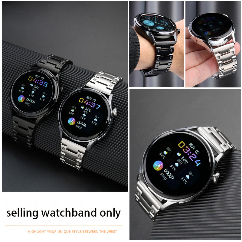 Fine steel watchband for Huawei GT2 Pro watch strap metal titanium gray GT3 steel belt watch3 Pro smart watch GT glory magic46mm