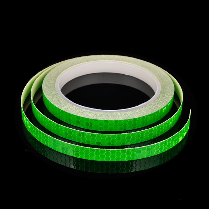 1PC 8 Meter Motorcycle Bike Body Rim Wheel Stripe Tape Stickers Car Styling Reflective Stripe Tape Decorative Blue/Red/Yellow