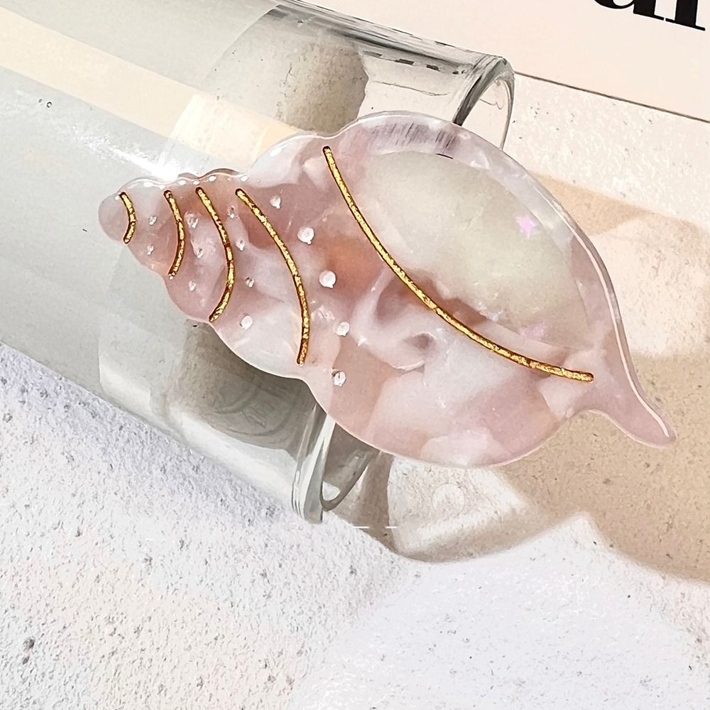 Starfish Acetate Hair Clip Hair Barrettes Acetic Acid Jellyfish Hair Clips for Women Conch Geometry Shape Hairpin for Student