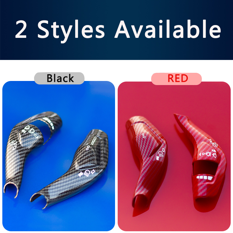 QHCP Car Wiper Shift Cover Steering Wheel Shift Lever Rod Decorative Sticker Trim For Ford Mustang 15-20 Mondeo Taurus Edge Kuga
