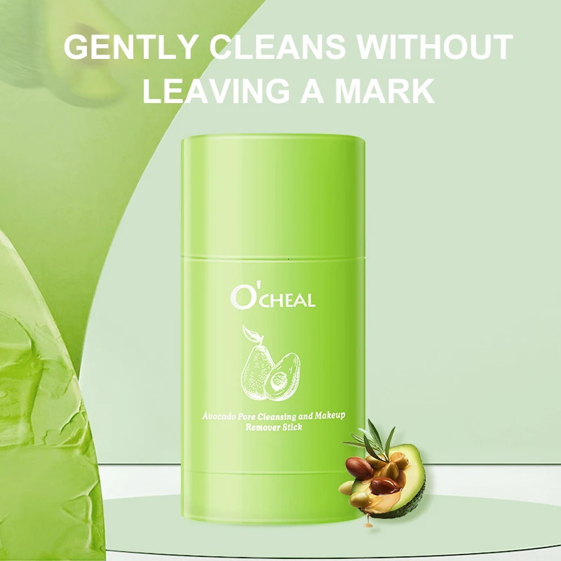 Ocheal Portable Avocado Deep Cleansing Cream Gel Stick Skin Care 240624