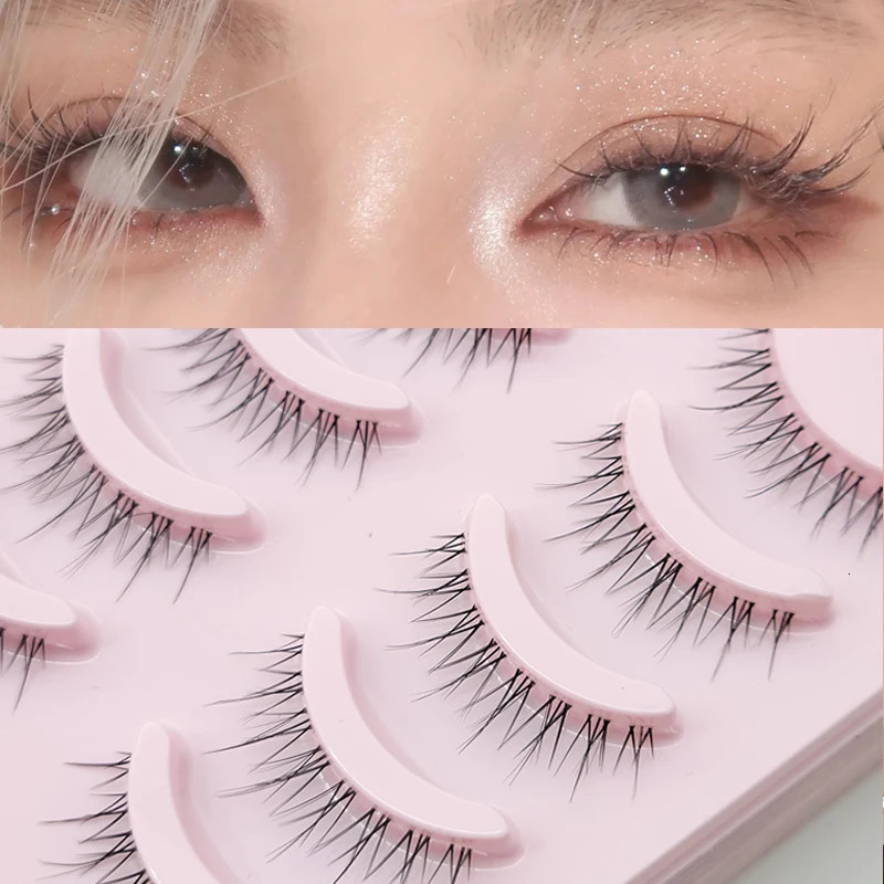 Manga Lashes Soft Natural Eyelashes Thick False Eyelashes Manga Eyelashes Daily Dating Makeup Eyelashes Lashes Wispy 240624