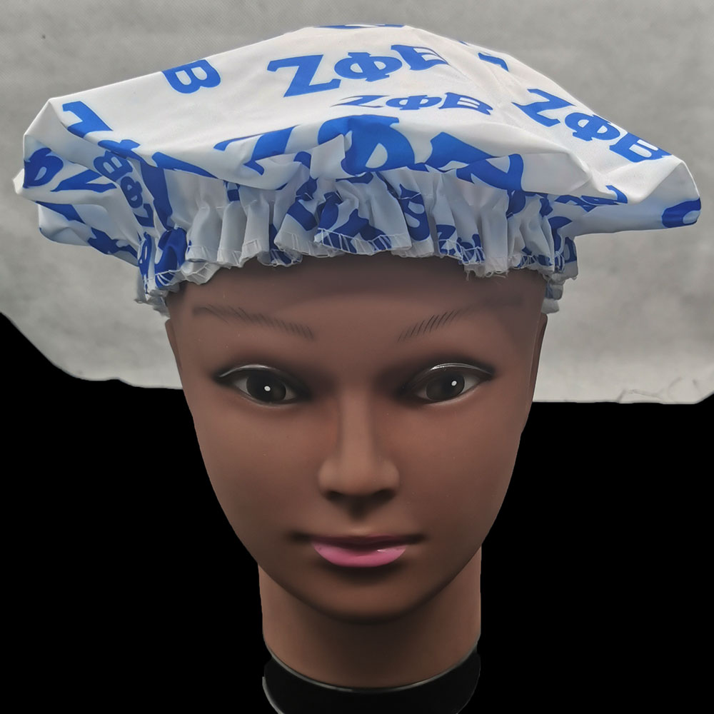 Greek Sorority Custom Logo Letter Silk Hair Bonnets Shower Cap