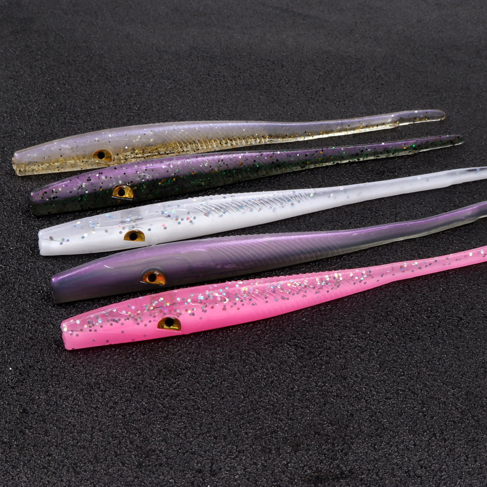6pcs Crazy Slug Soft Fishing Lure 130mm 3.8g Artificial Bait Fishing Tackle Good Quality Worms Shad Eel Seabass Fishing Tackle