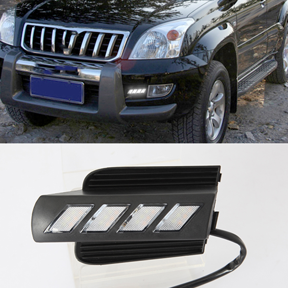 For Toyota Prado Land cruiser LC120 FJ120 2003 2004 2005 2006 2007 2008 2009 DRL LED Daytime Running Light Turn Signal Fog lamp
