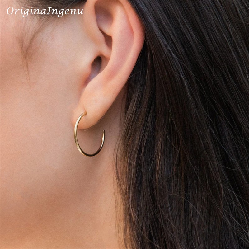 14K Gold Filled Basic Hoop Earrings 15MM/20MM/30MM Gold Hoop Jewelry Modern Hoop Earrings Brincos Minimalist Women Earrings