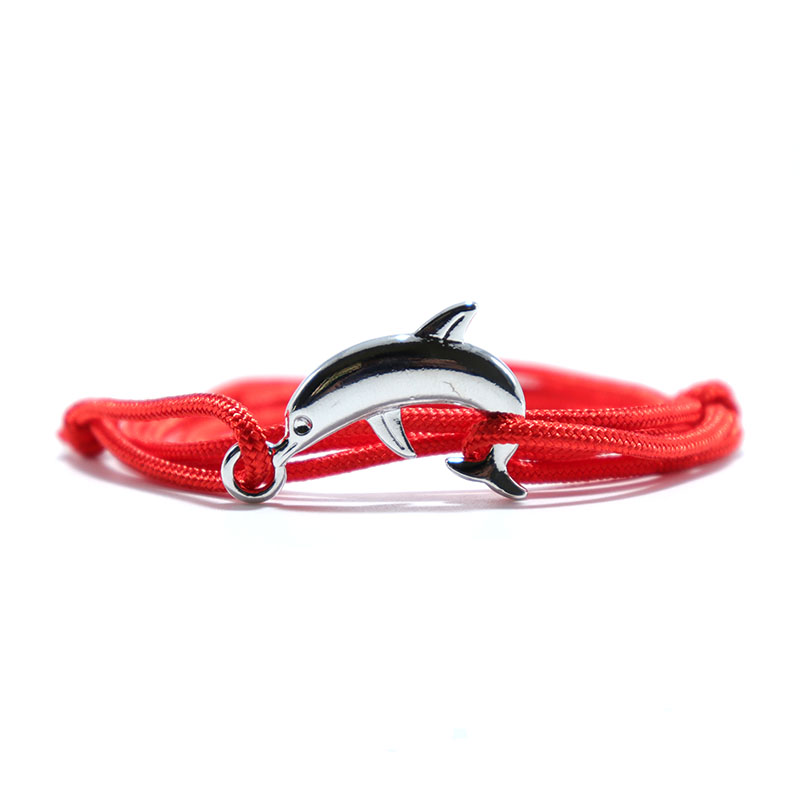 String Bracelet For Men Adjustable Ocean Animal Dolphin Braclet Trendy Women Paracord Braslet Boho Homme Easy Hook Jewelry Gift