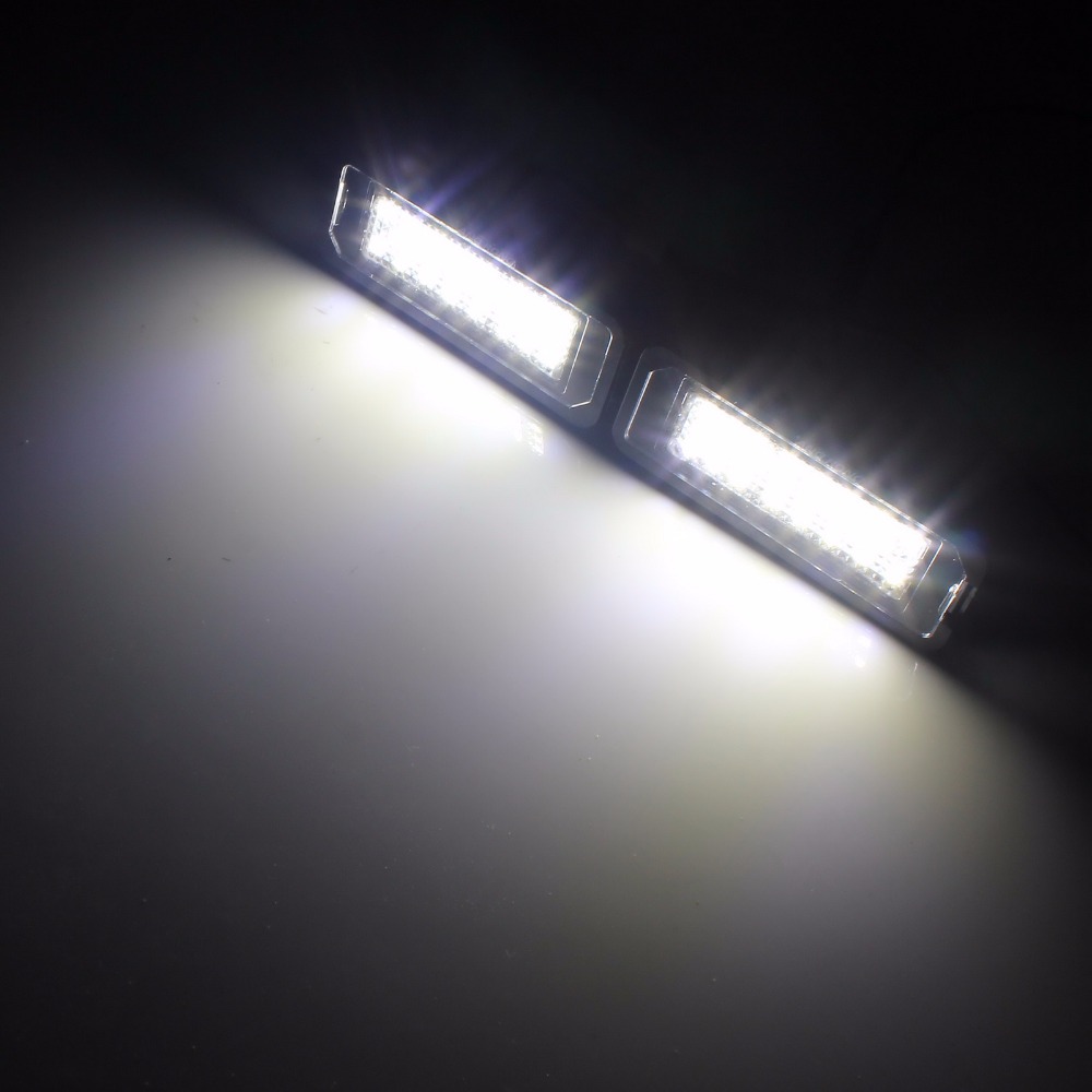 ANGRONG White LED Number Licence Plate Light No Error For VW Golf GTI MK6 MK5 Passat Polo Scirocco Rabbit