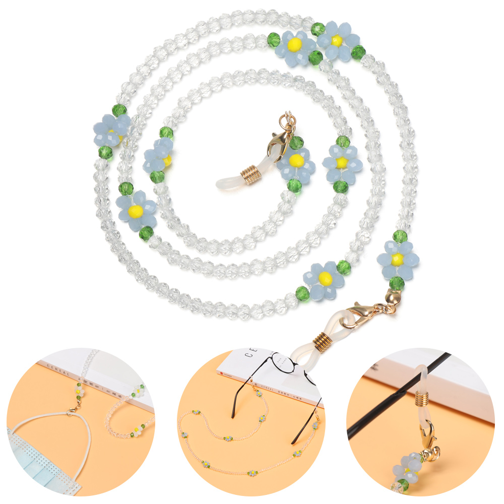 Beaded Glasses Chain Holder Glasses Holder Strap Sunglasses Lanyard Mask Anti-slip Necklace Anti-lost Neck Straps Mask Holder