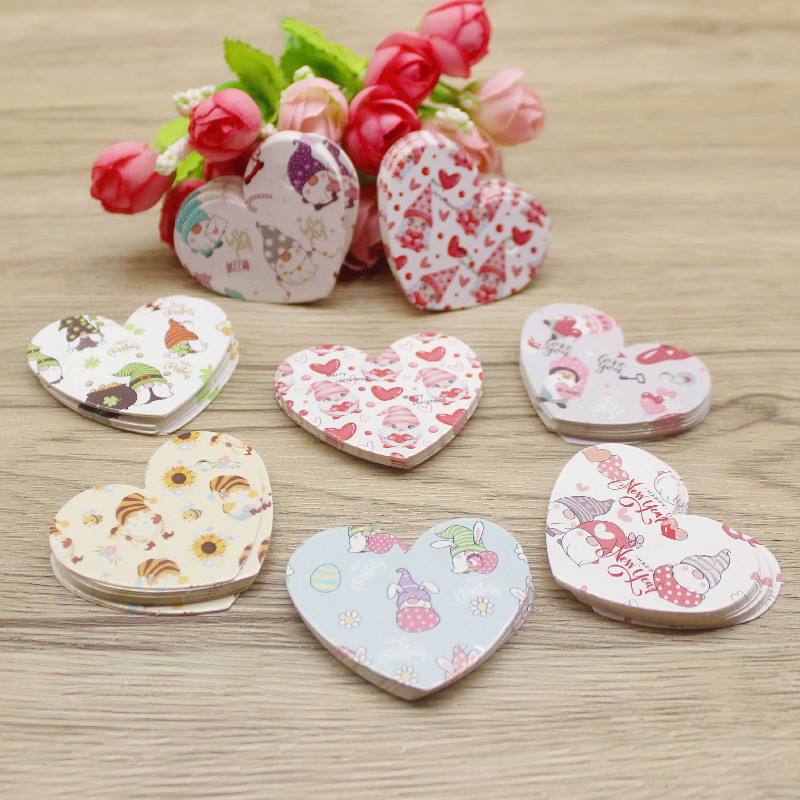 New sale 100pcs Paper Heart Shaped Merry Christmas Tags DIY Handmade Wedding Party jewlery packaging earring cards