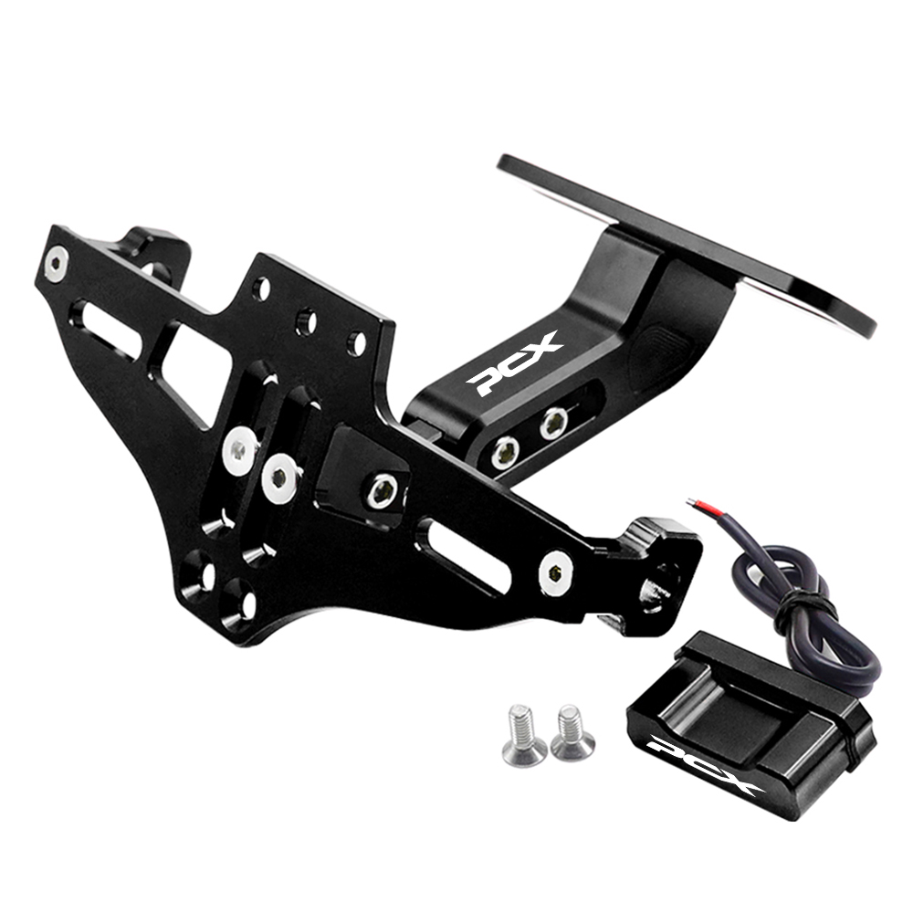2023 2022 FOR Honda PCX 125 150 PCX125 PCX150 pcx 160 Turn Signal LED Light Bracket Adjustable License Number Plate Holder Frame