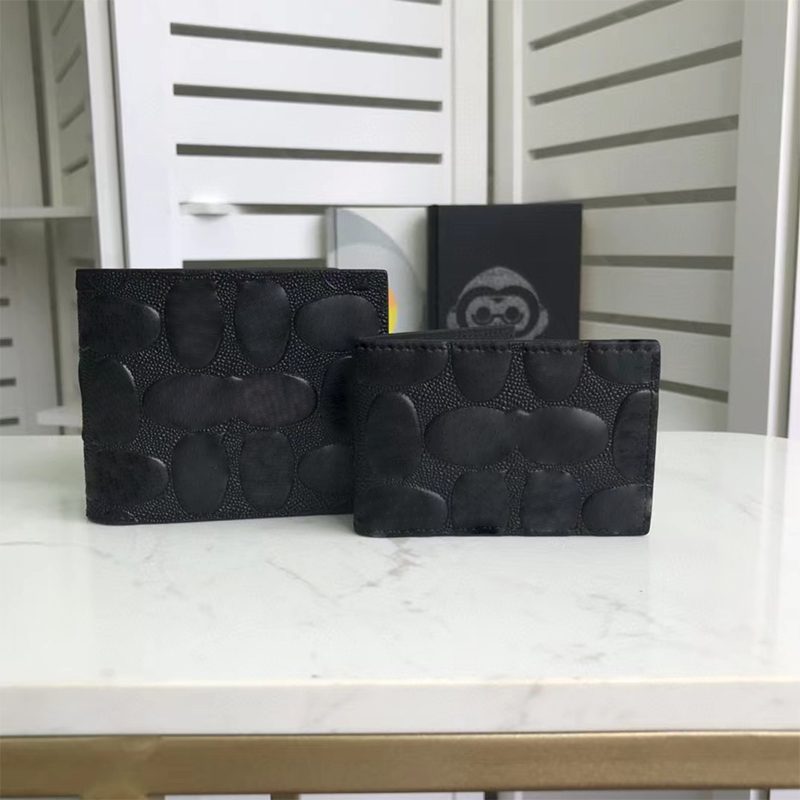 Designer Men wallet 2-in-1 Soft Leather Wallets Zipper Women's Printed Wallet Small and Exquisite Zipper Wallet Handbag Merge two wallets into one wallet With box