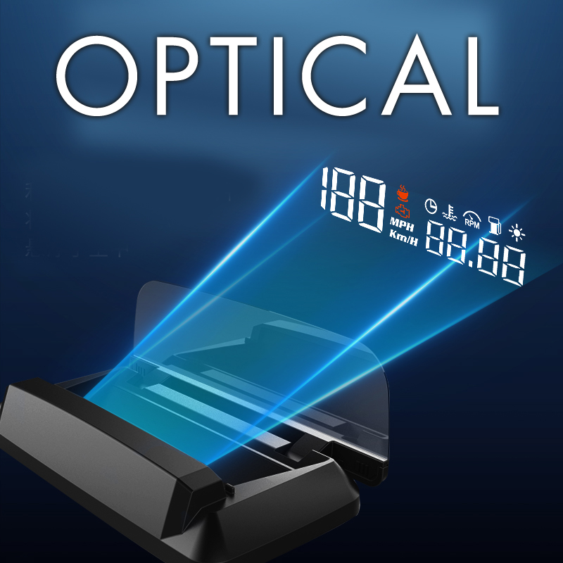 H400S Head-Up Display Universal HUD Driving Computer OBD Speed Projector Fuel Mileage Alarm Car Accessories