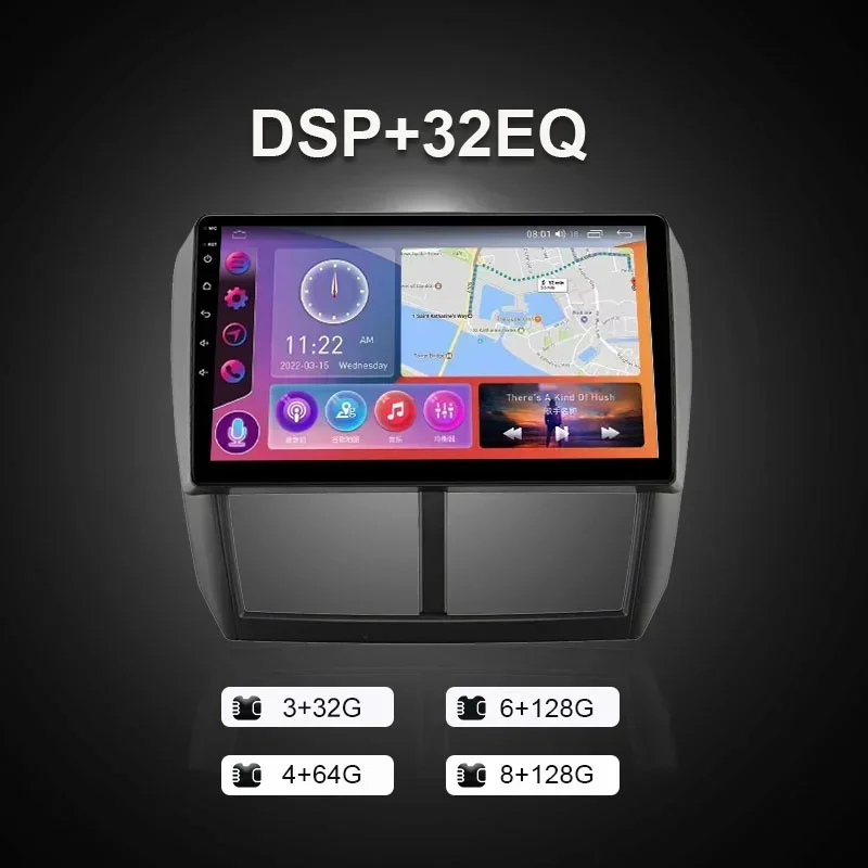 Android 13 Carplay Car Radio For Subaru Forester 3 SH Impreza GH GE 2007 - 2013 2Din Multimedia Player Autoradio QLED Head Unit