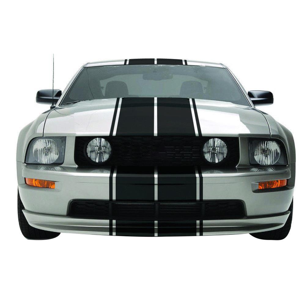 Universal Racing Style Dual Rally Stripes Graphics Vinyl Decals Mustang GT Style Car Full Body Sticker