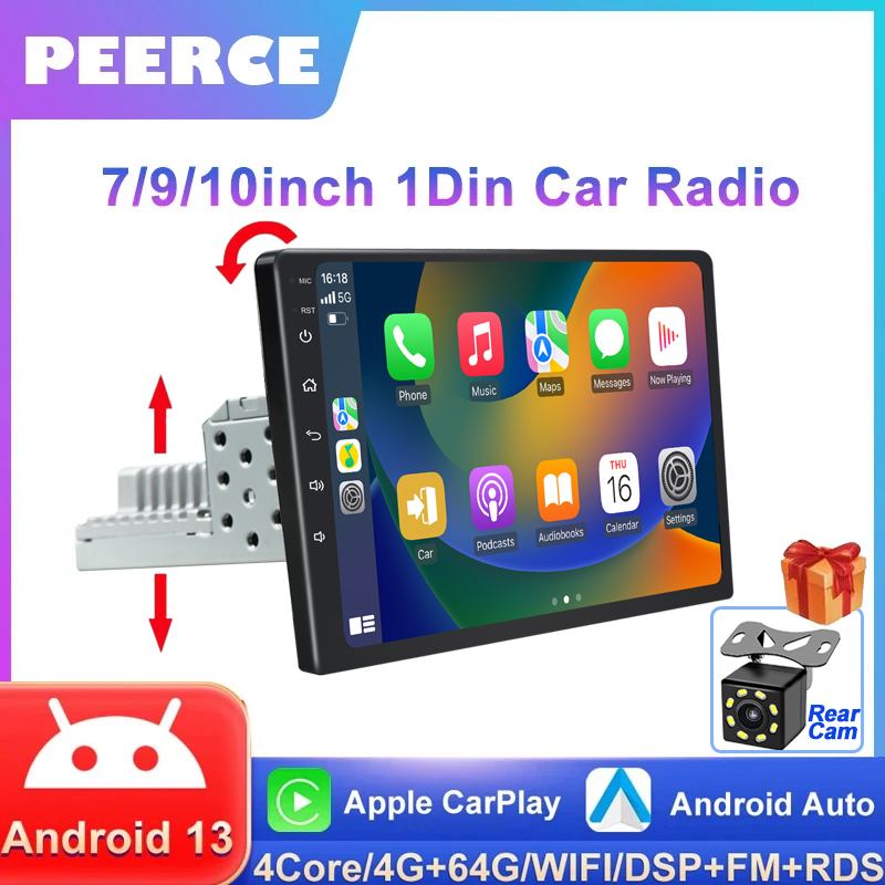7/9/10inch Car Android Universal Screen Display with GPS Car Play 1DIN Multimedia Player Stereo CarPlay Auto Radio Bluetooth