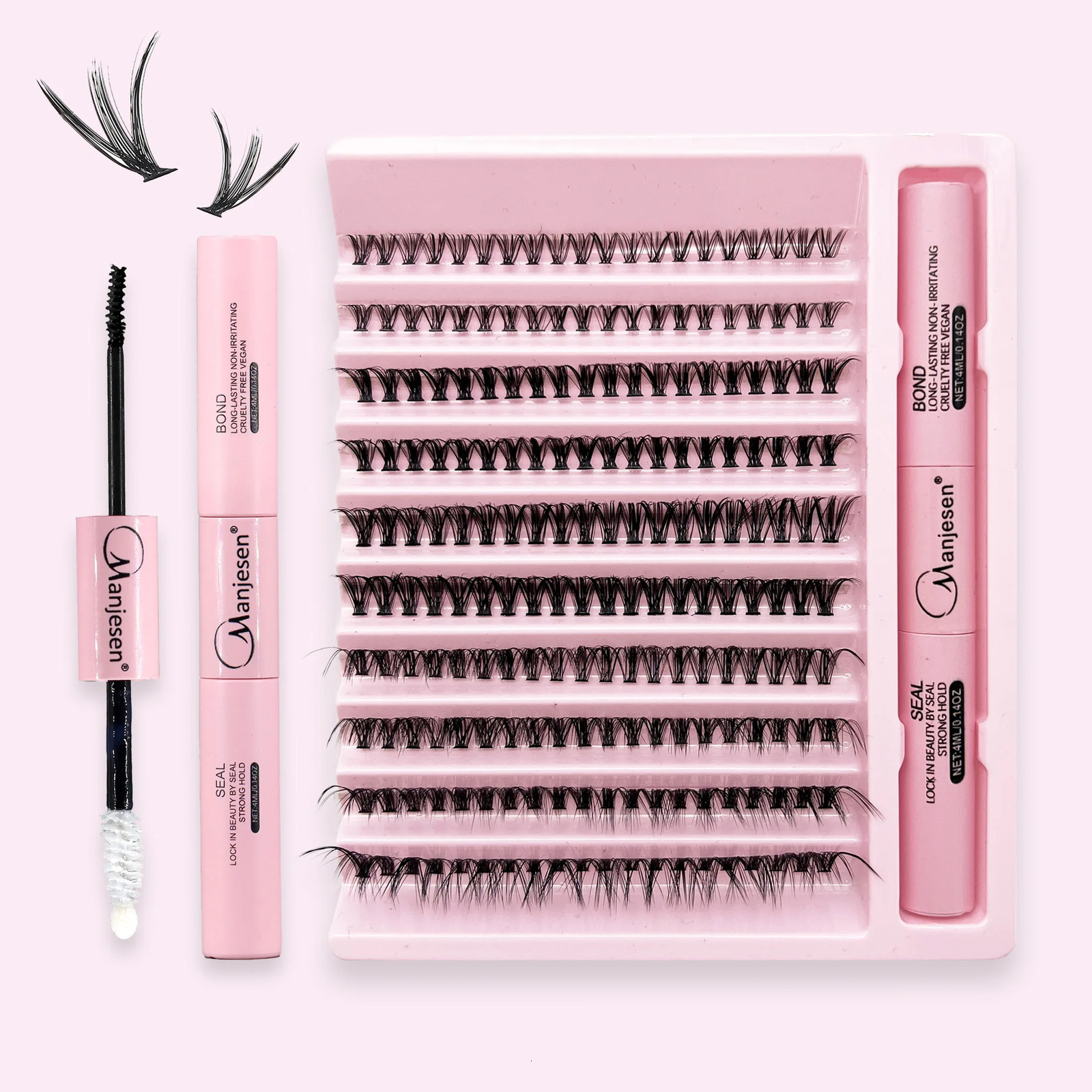 Eyelashes 200 PCS Clusters Lash Bond and Seal Makeup tools DIY Lashes Extension kit for gluing Lashes Gluing Glue Accessories 240624