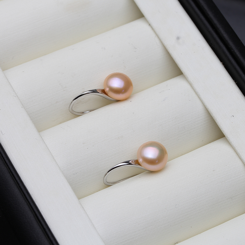 Real Natural Stud Pearl Earring 925 Sterling Silver Jewelry Women,White Freshwater Pearl Earrings Fine Jewelry Birthday Gift