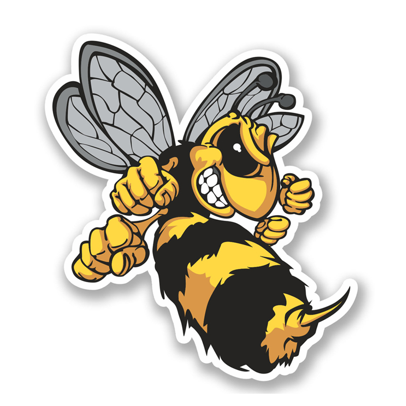 Hot Reflective Car Stickers Terror Blue Hornet Wasp Decals for Motorcycle Car A4 Car Decorative KK Apply To Car Window window