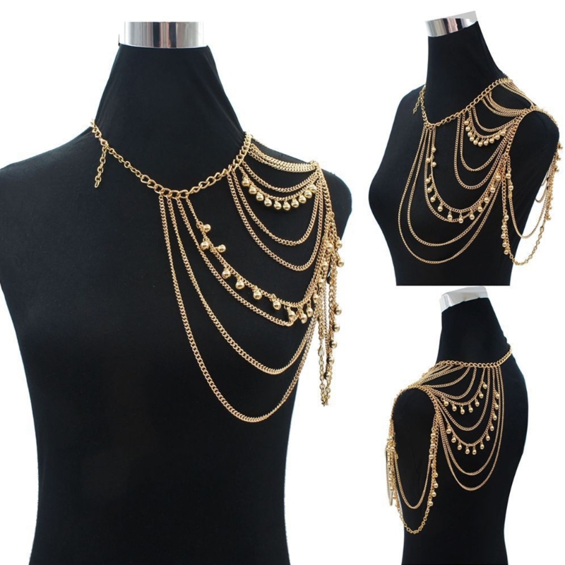Women Layered Fake Collar Pearl Bib Necklace Ruffle Collar With Beads Pearl Collar Tassel Jewelry Necklaces And Shoulder Chain