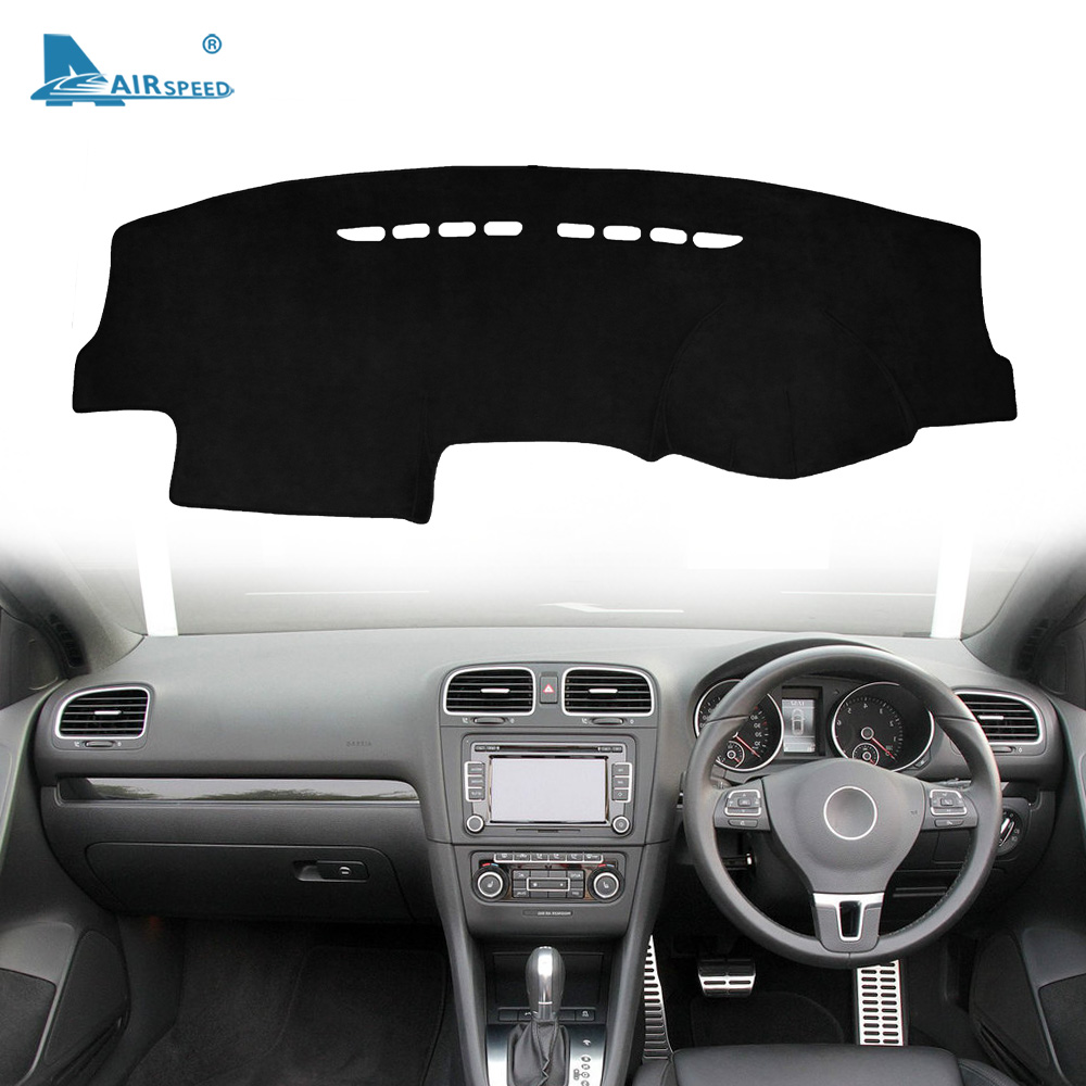 AIRSPEED for Volkswagen VW Golf 6 MK6 GTI 5K1 Accessories Flannel Car Anti Slip Anti UV Mat Dashboard Cover Pad Dashmat Carpet