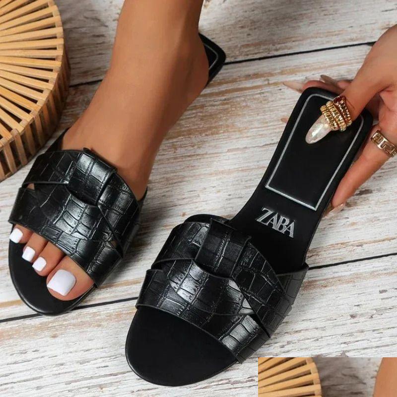 Free Shipping Slippers Designer Traf Women's Smooth And Comfortable Shoes Casual Sole Summer Sandals Delivery Accessories Dhmeq