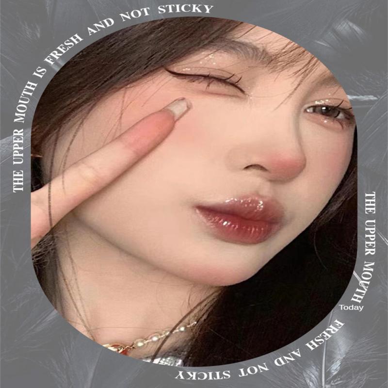 1/2/3PCS Solid Lip Honey Lipstick Moisturizing Lips Makeup Cosmetics Red Lip Tint Black Feather Lipstick Lightweight Texture