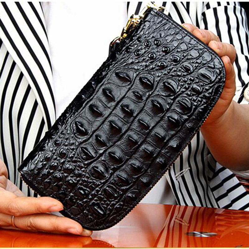 Card holder wallet High quality crocodile pattern cowhide leather clutch women Genuine leather bag women wallet