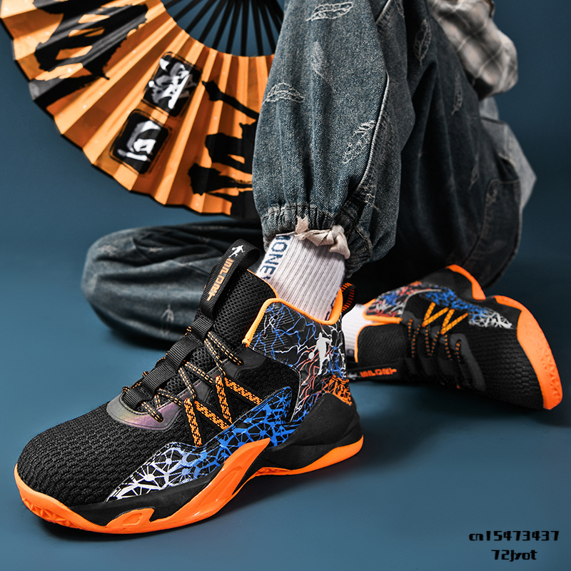 Unisex Shoes High Top Men Basketball Shoes Breathable Non-Slip Wearable Sneakers Men Gym Training Athletic Basket Shoes Women
