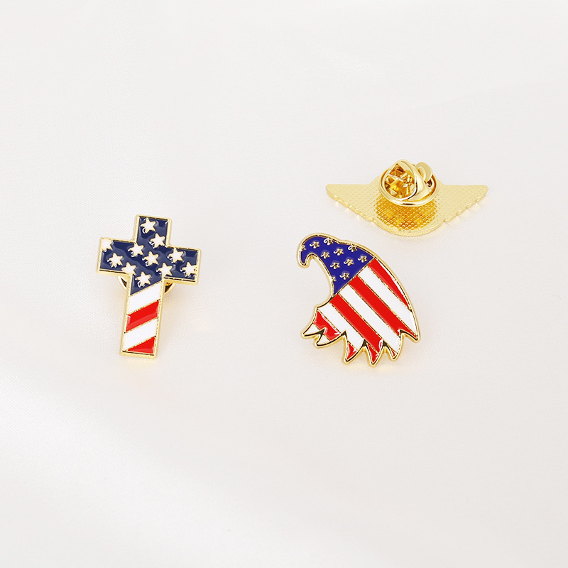 United States National Flag Enamel Pins US America Soldier Veteran Statue of Liberty Souvenir Badge Brooch Bag Clothes Lapel Pin